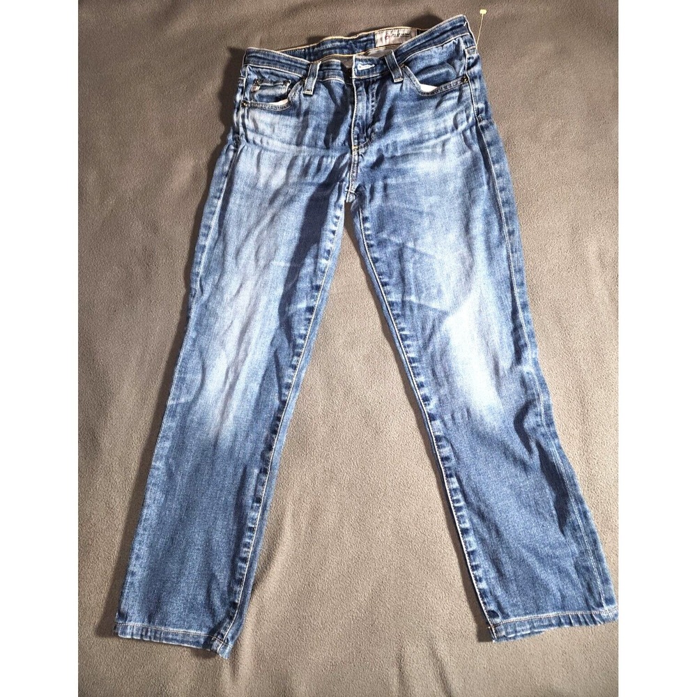 AG Adriano Goldschmied Jeans Women Size 26R Blue Denim Pants Straight Belt Loops